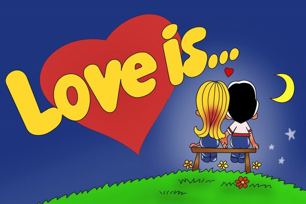 Cartoon-Bild von Love is Kaugummi