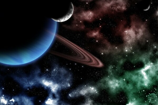 Anneaux de Saturne dans l espace