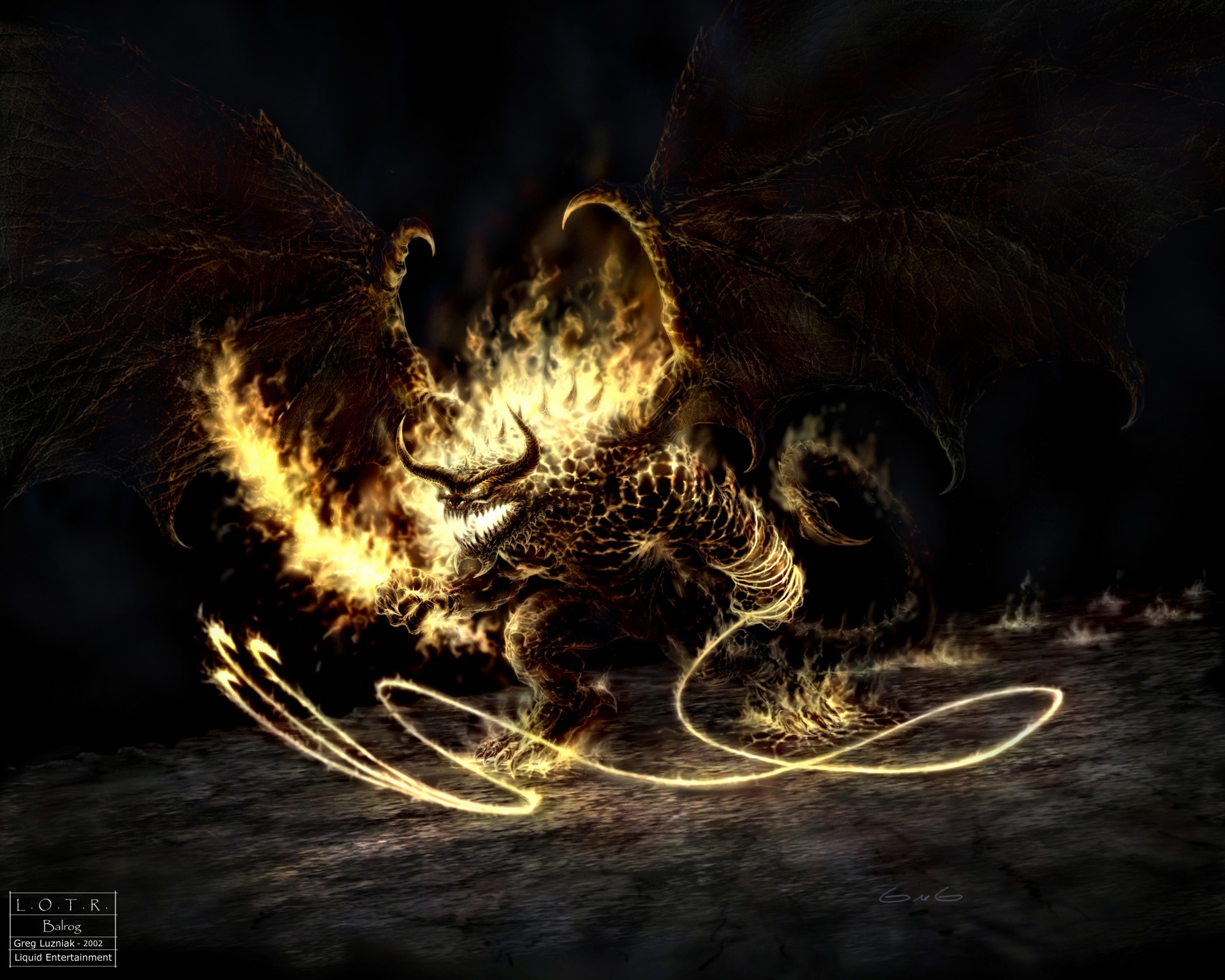 balrog balrog demone fuoco signore degli anelli