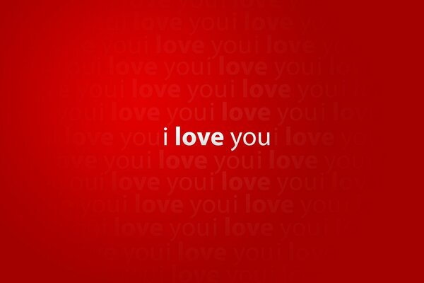 A valentine in a minimalist style with the inscription I love you