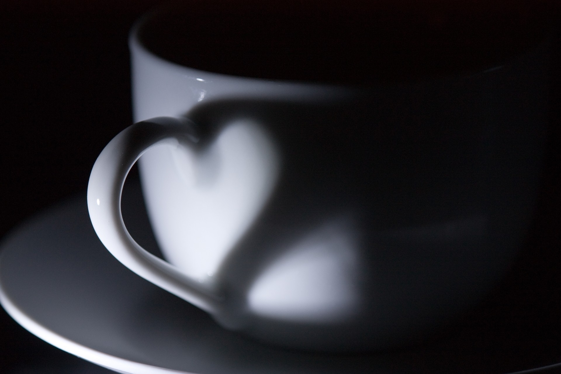 black and white heart monochrome cup corn