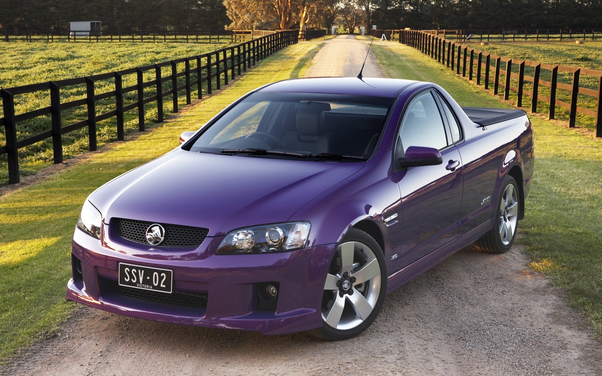 holden ve ute ss v vauxhall vauxhall pickup front road.hedge tree