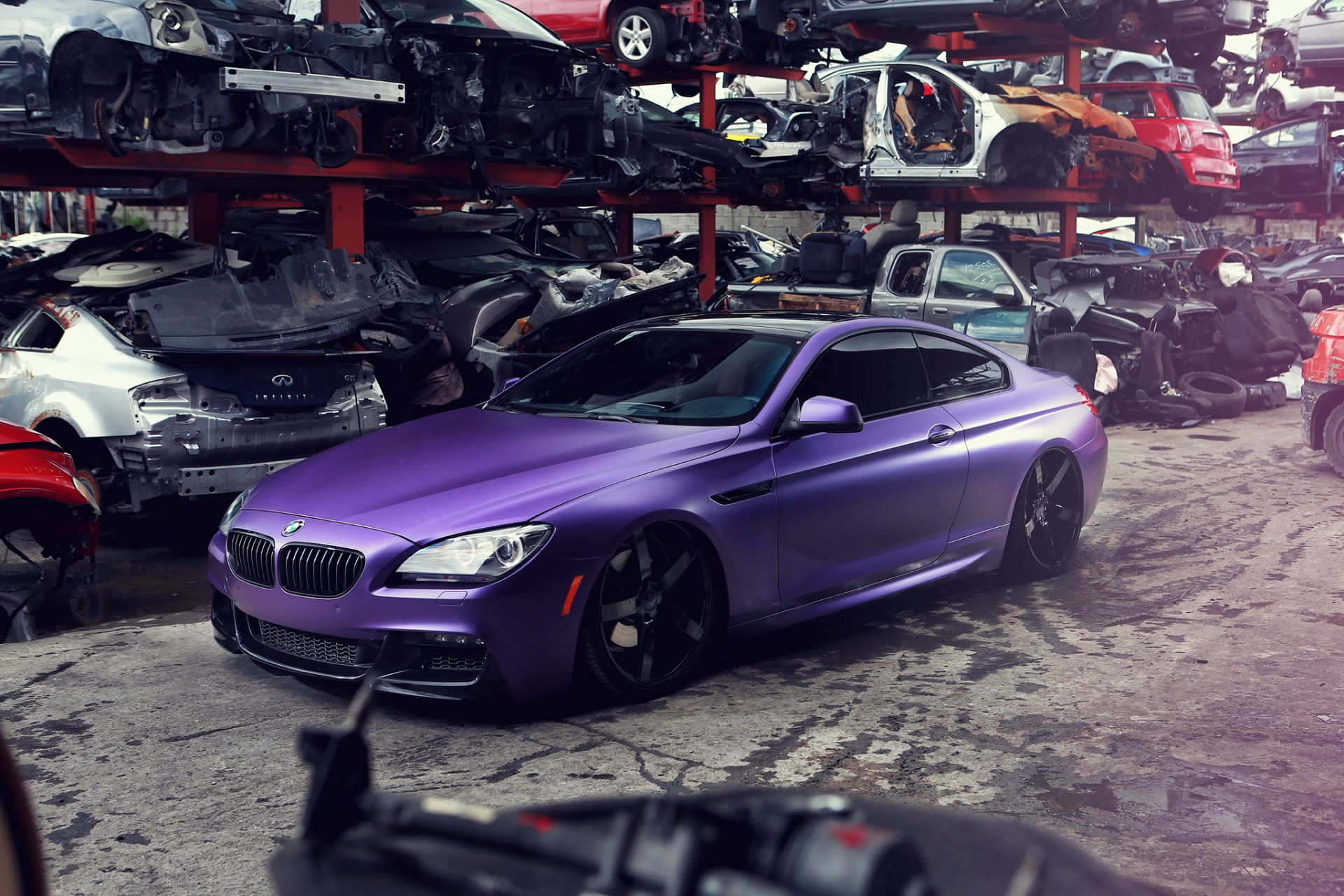 bmw m6 фиолетовые бмв м6 пурпурная свалка