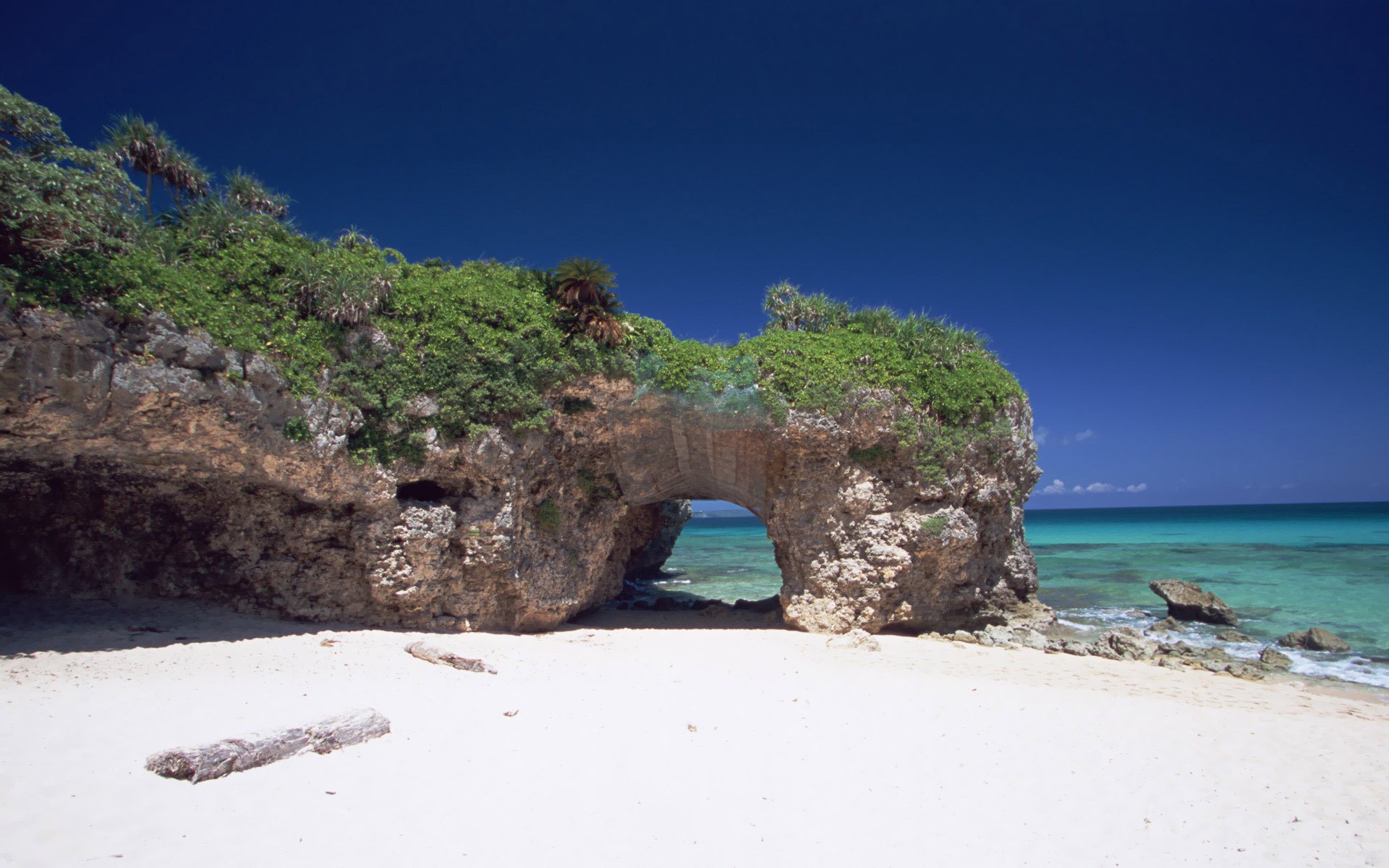 okinawa felsen meer ozean sand strand japan bogen