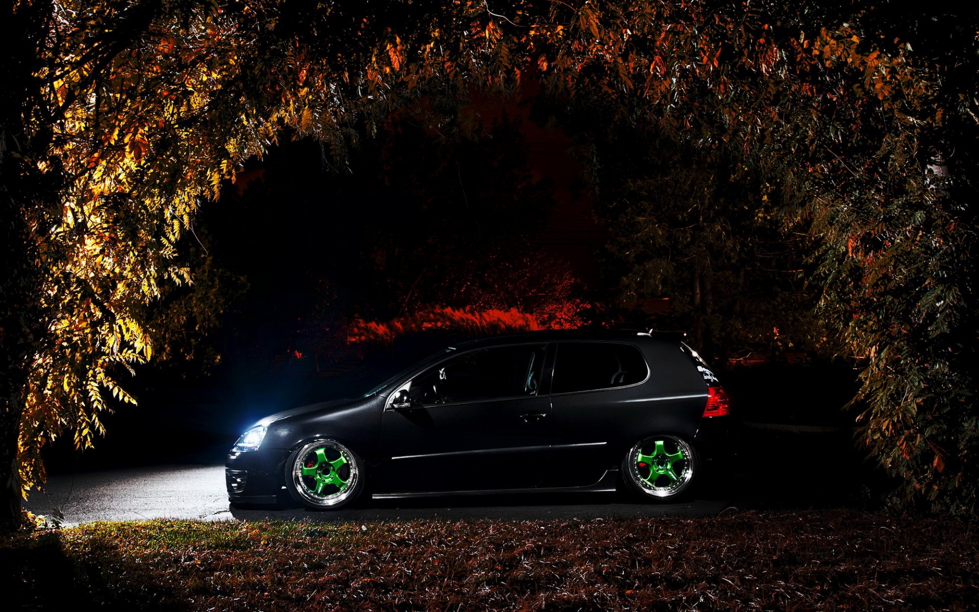 volkswagen golf nacht tuning schwarz