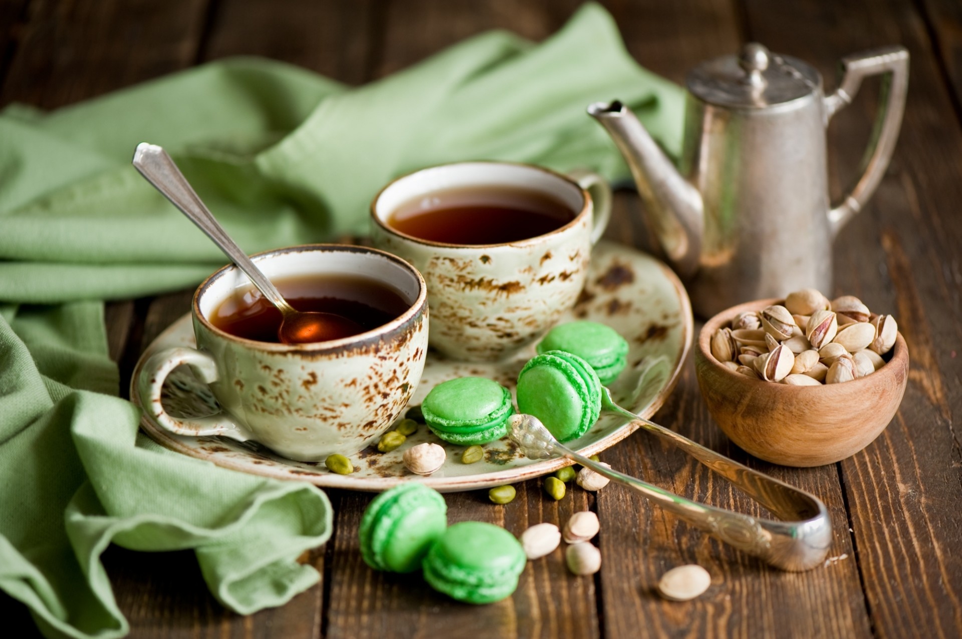 pistachio tea pasta bed