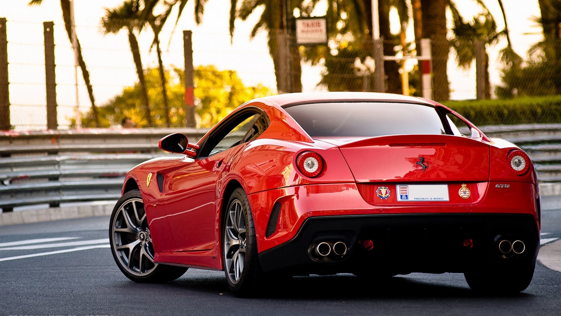 ferrari gto red sports car sun car ferrari red