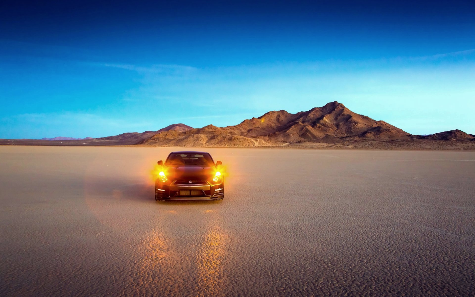 nissan gt-r track edition car desert headlights light nissan