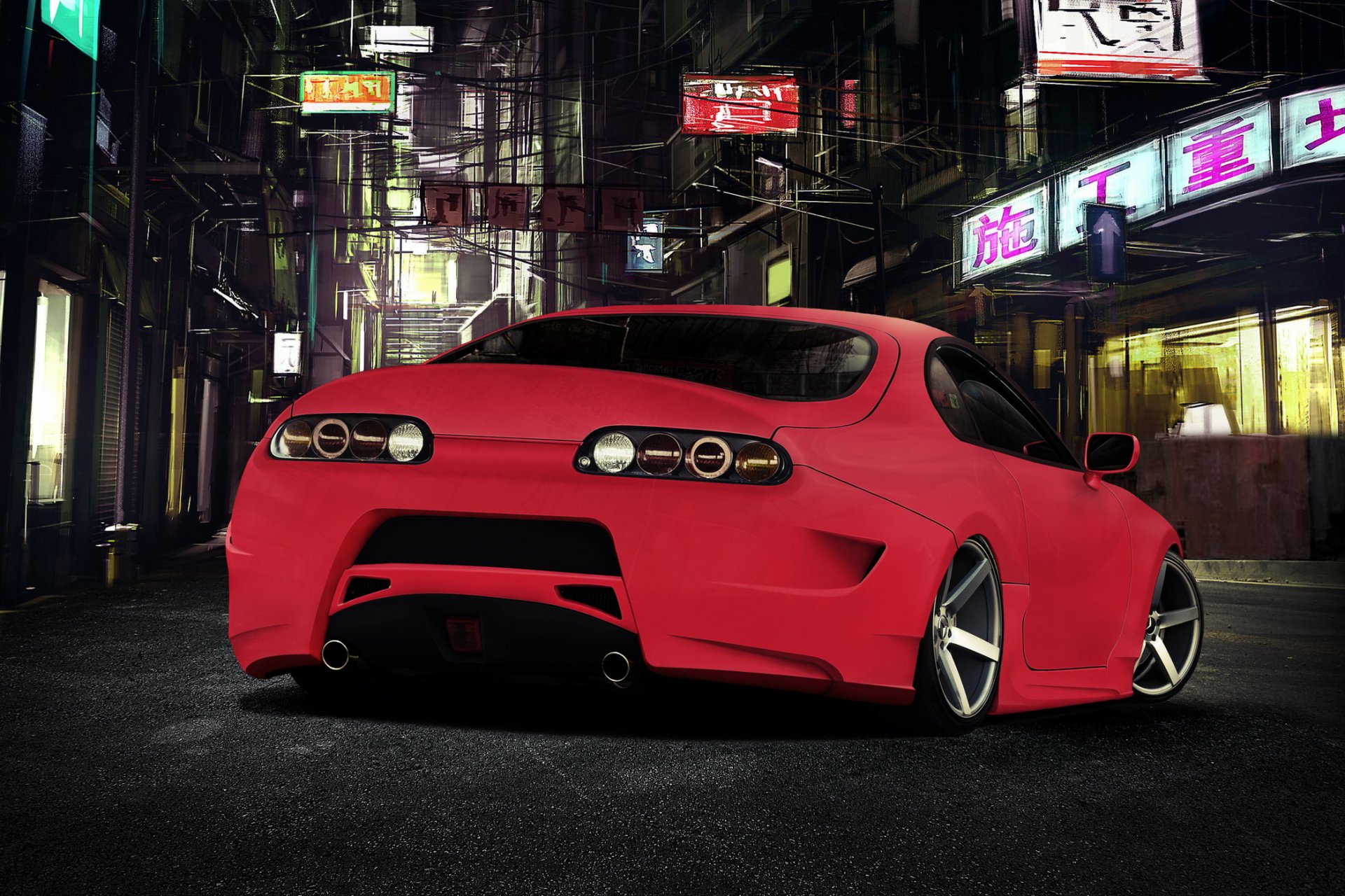 toyota supra toyota tuning rouge