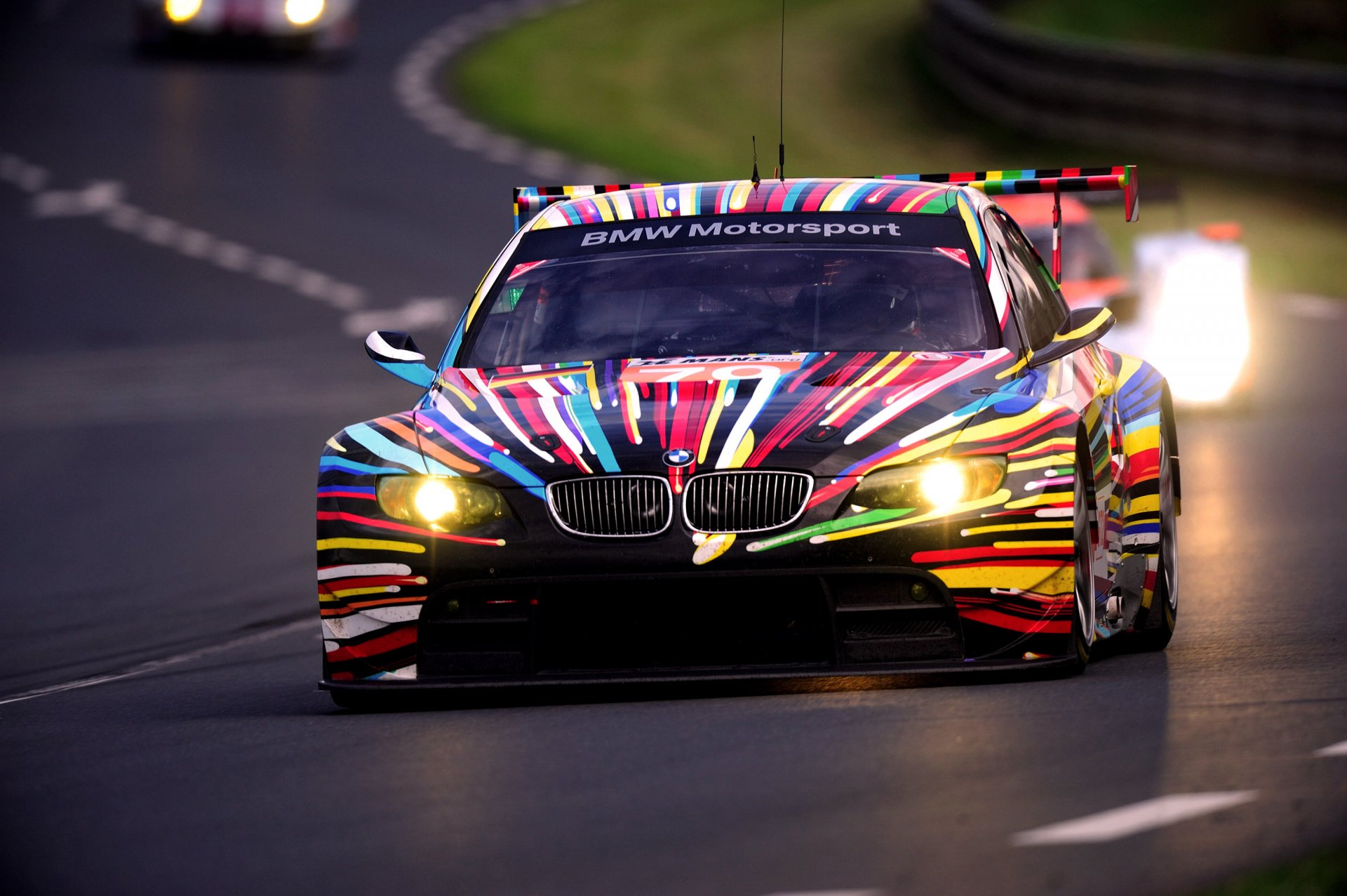 bmw m3 gt2 24h le mans auto auto anteriore fari boomer sport sera pista