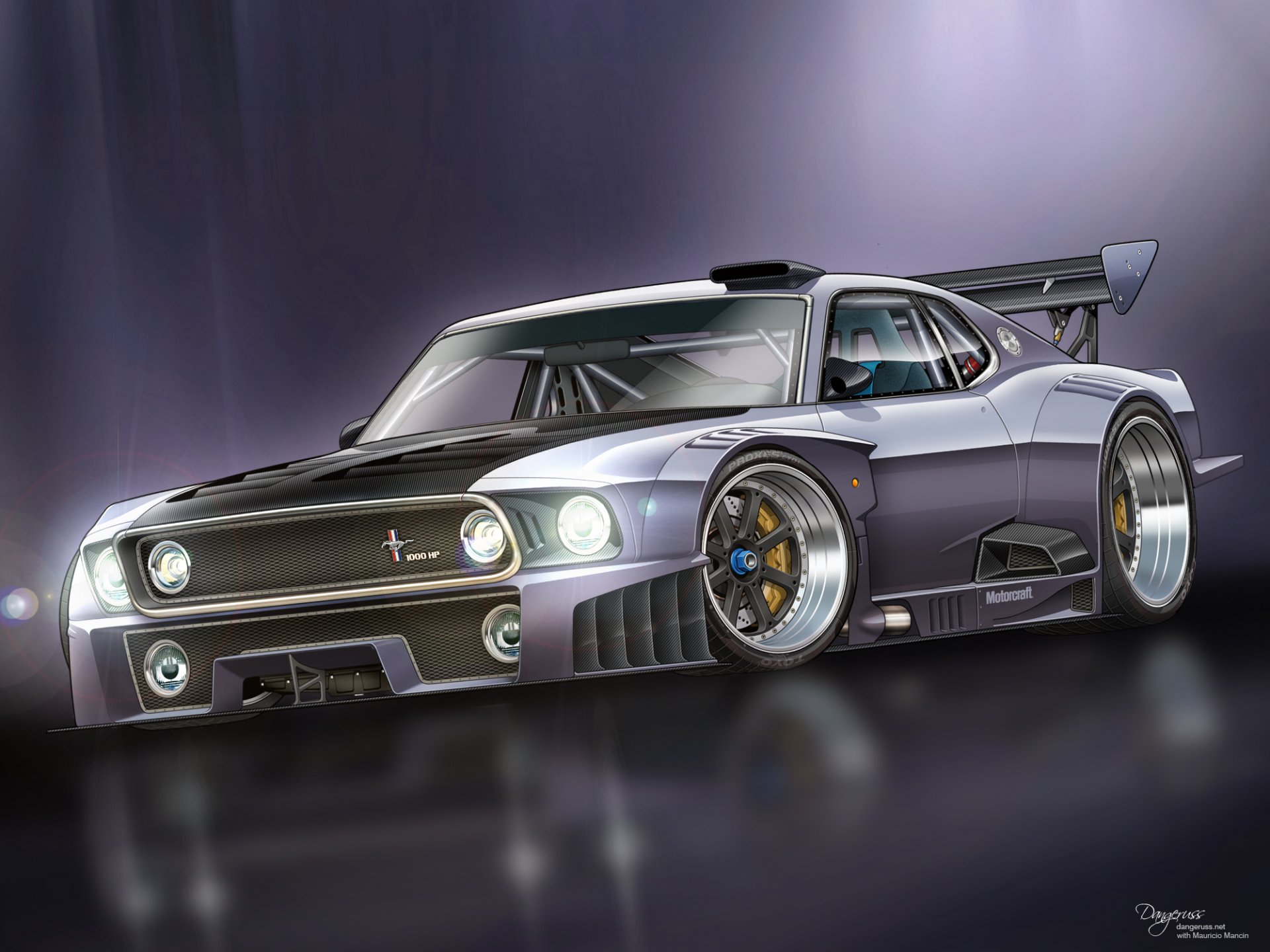 ford mustang 1000hp gt-r auto kunst