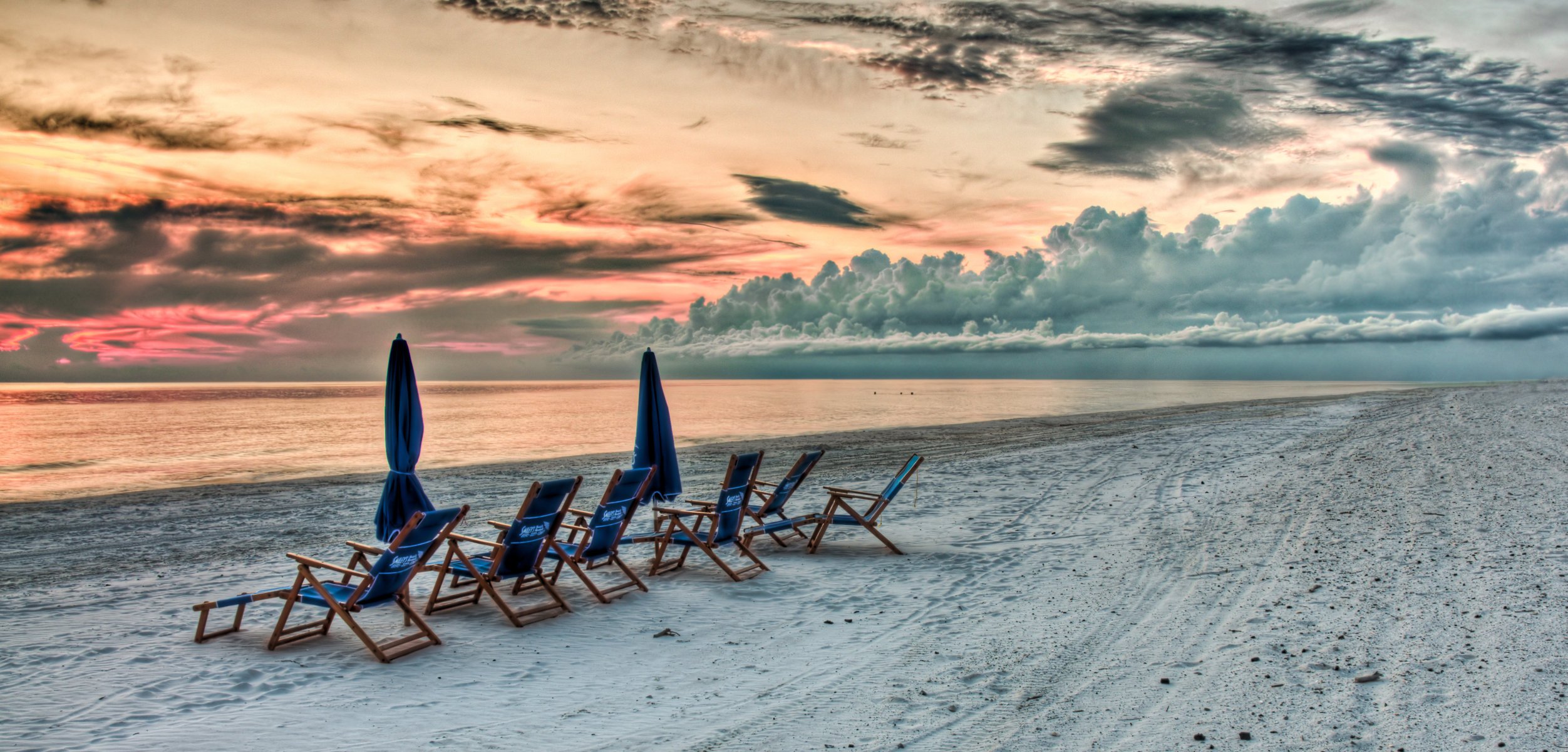 plaża piękny niebo zachód słońca widok piasek zachód słońca hdr chmury