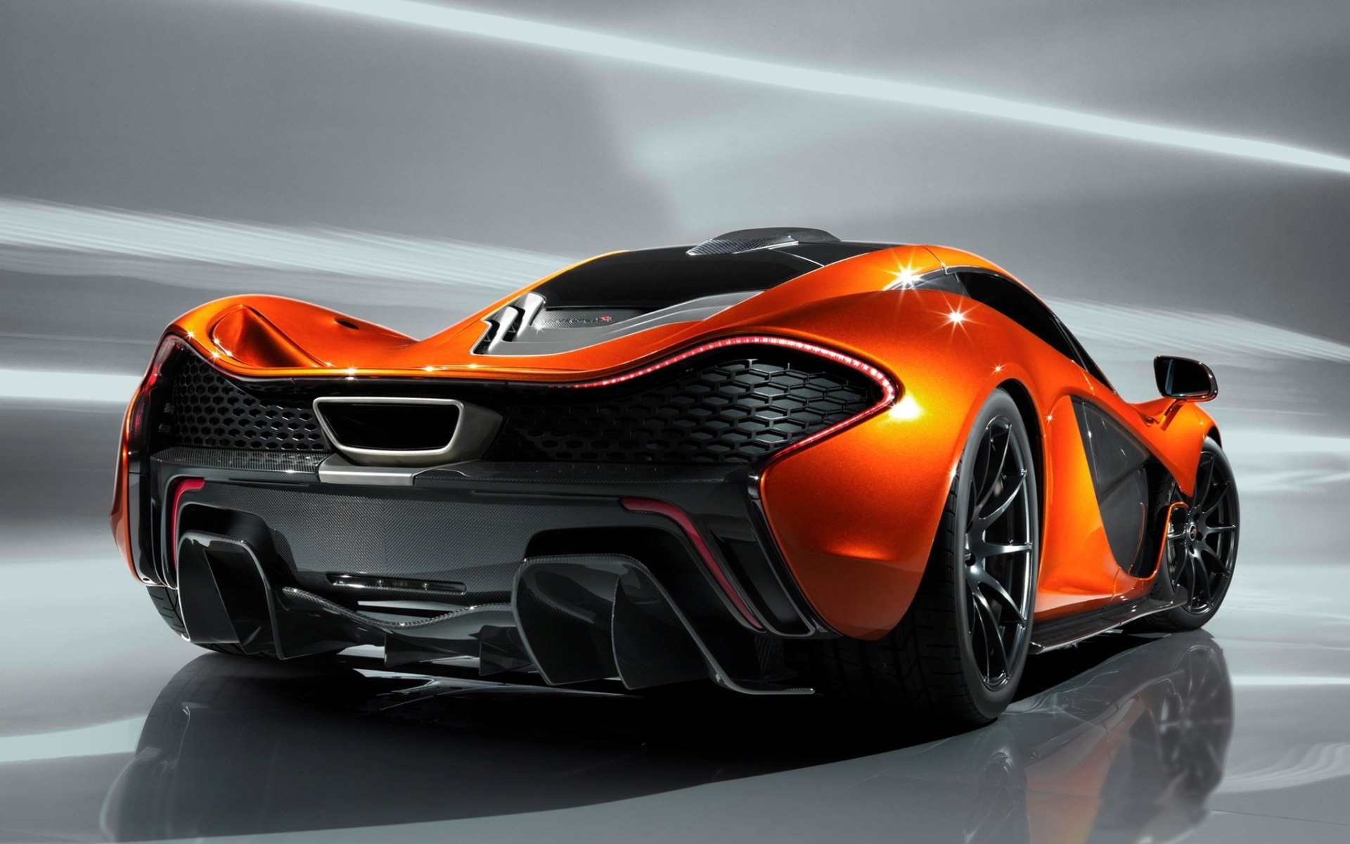 mclaren p1 concetto mclaren p1 concetto supercar arancione vista posteriore sfondo