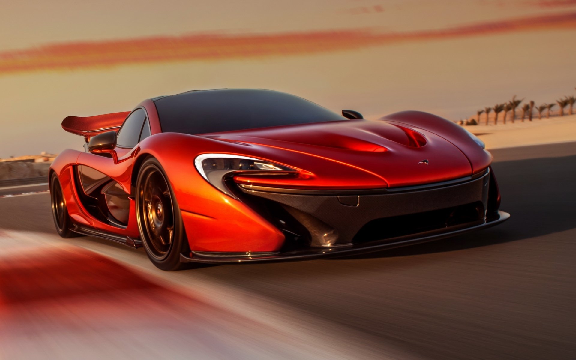 mclaren p1 concept mclaren p1 concept supersamochód pomarańczowy przód niebo