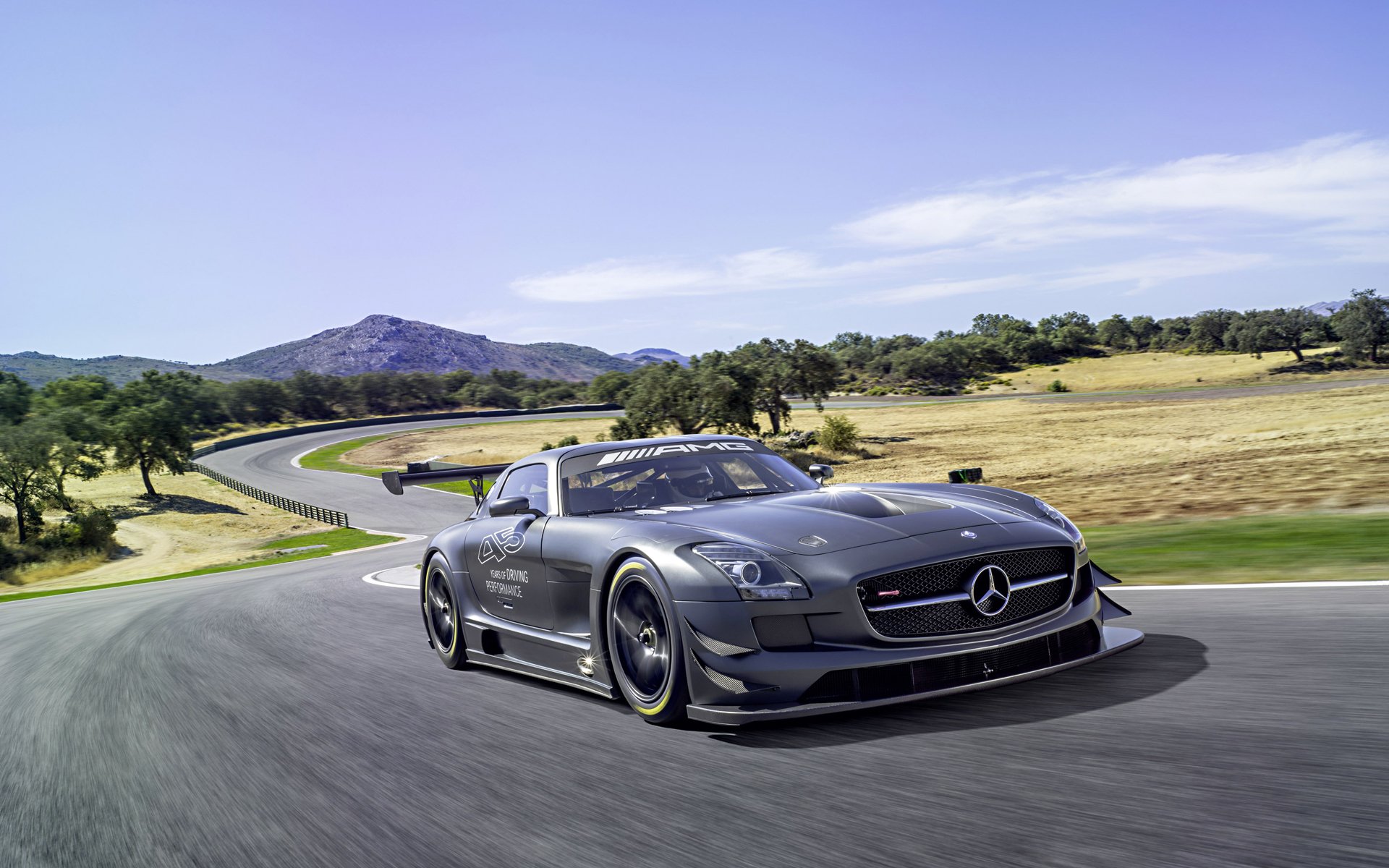 mercedes-benz sls amg gt3 tuning coche deportivo carretera tráfico cielo