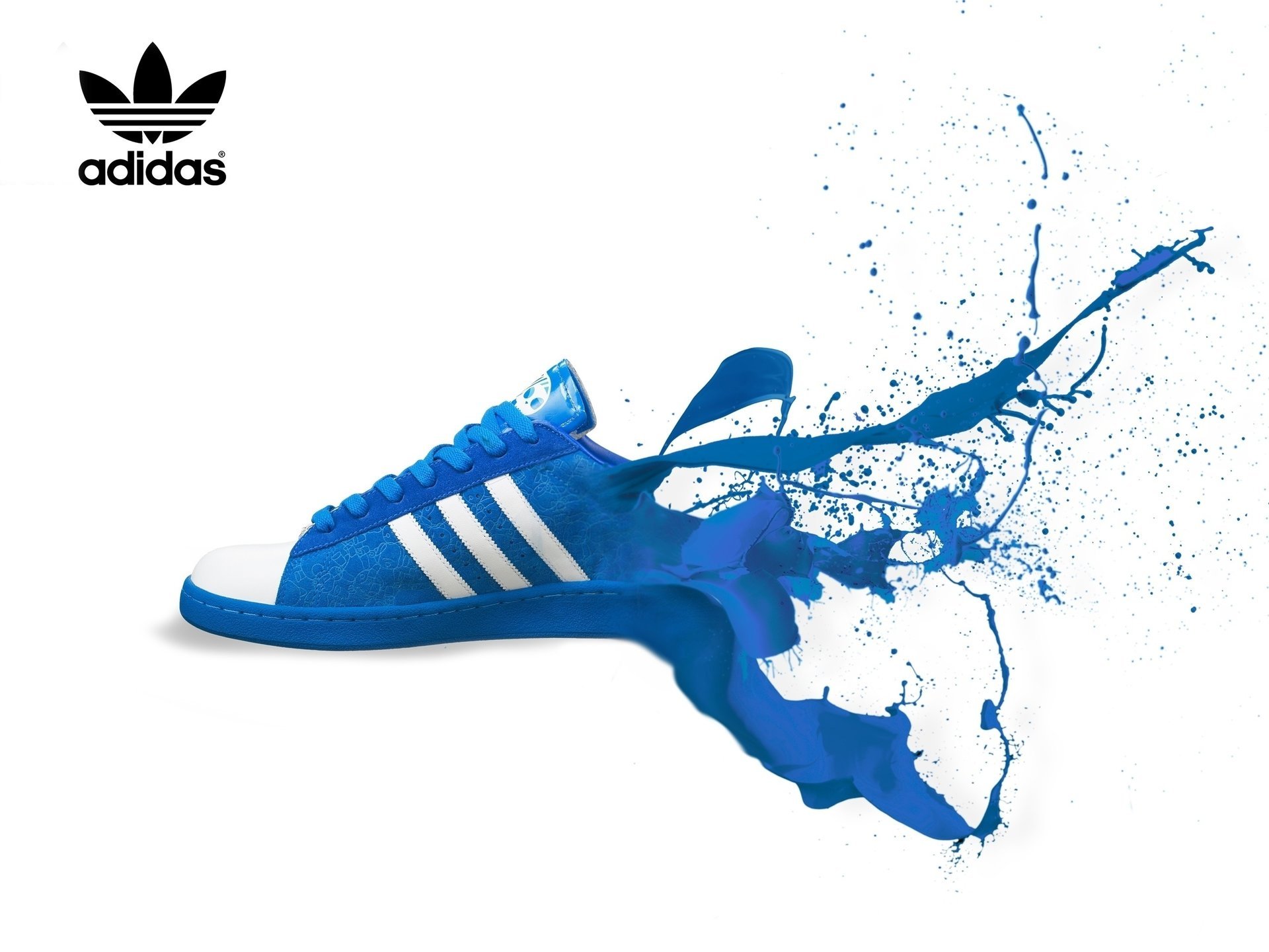 adidas adidas splashes blue sneakers paint color