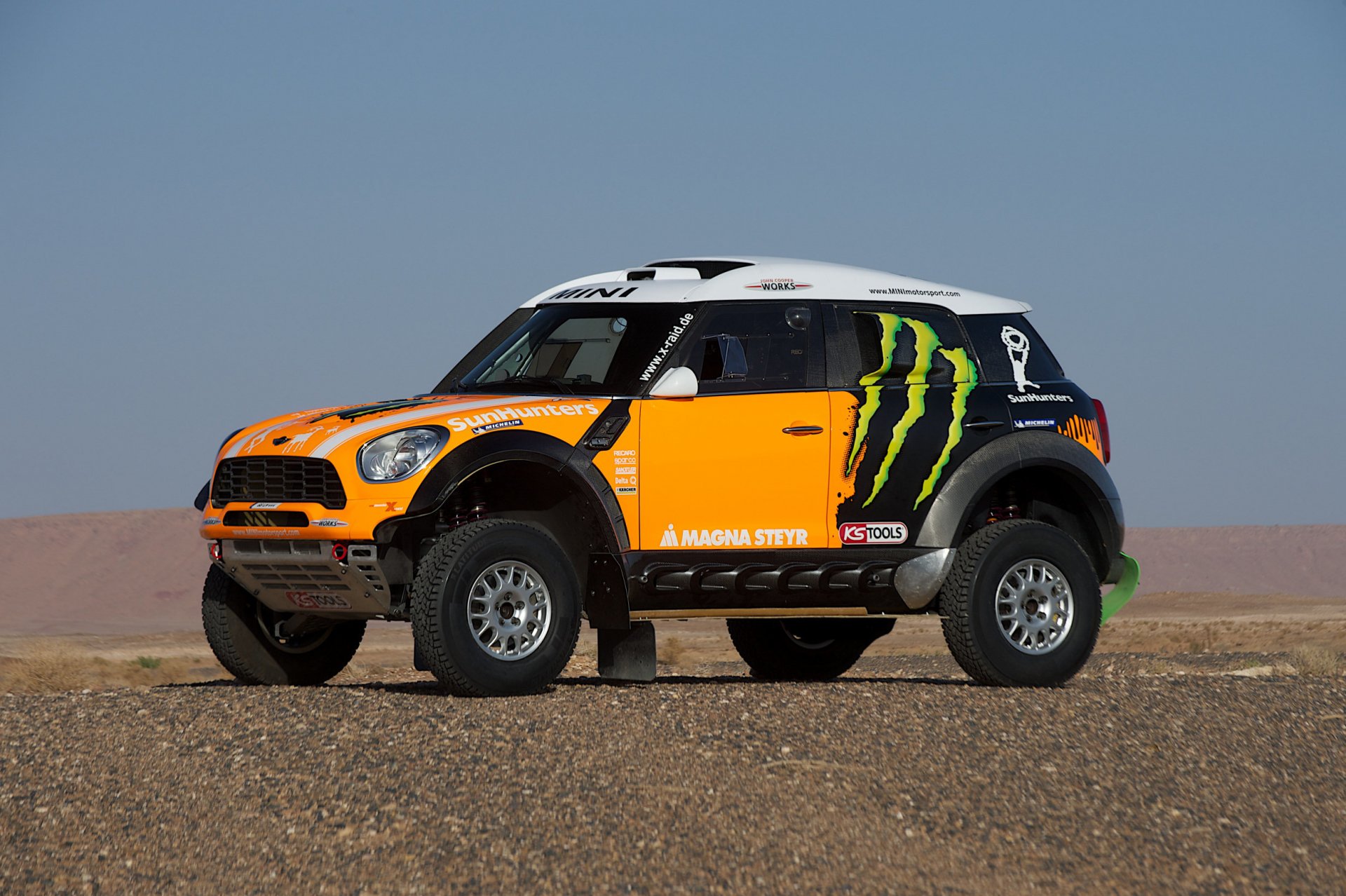 mini cooper mini mini cooper rally dakar x-raid rally yellow