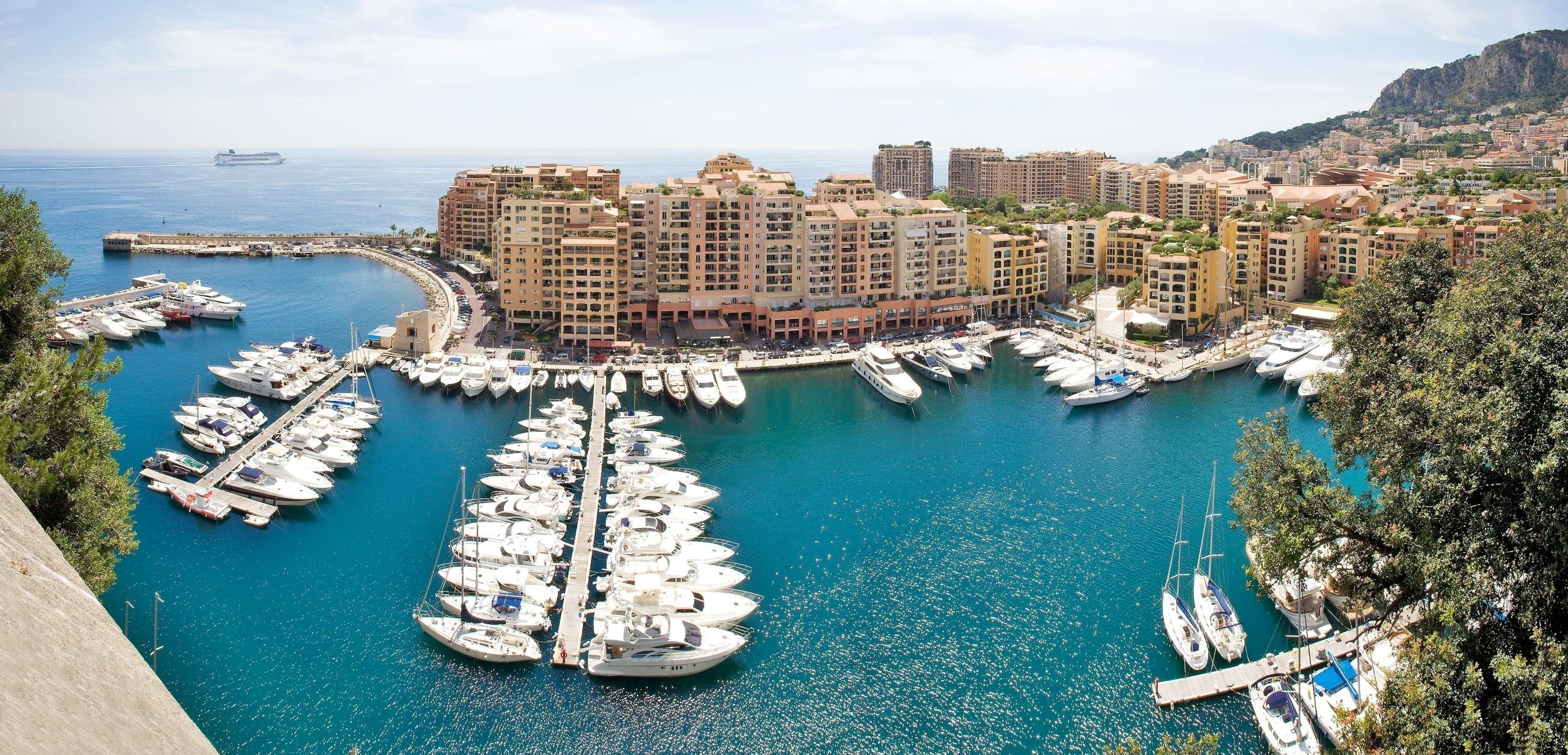 monaco the ocean apartments trees pier