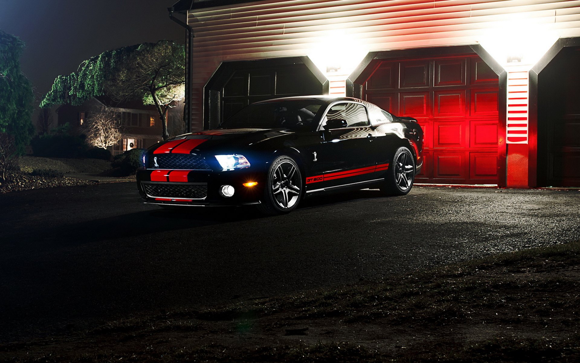 ford mustang gt500 ford mustang night muscle car