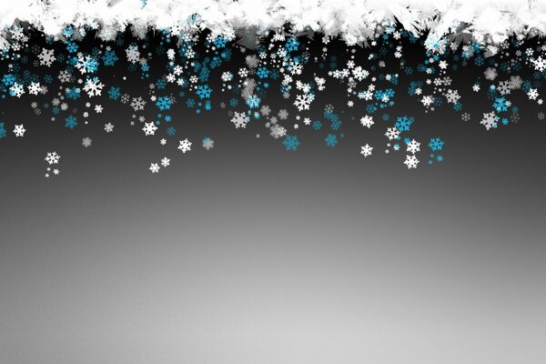 Snowflakes in winter for the new year