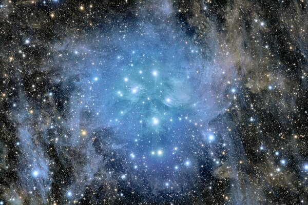 A cluster of Pleiades in outer space