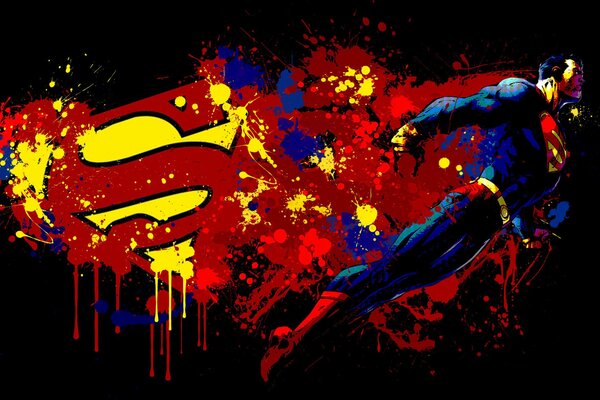 Superman volador con logo S