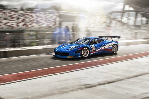 Ferrari car racing in Italy