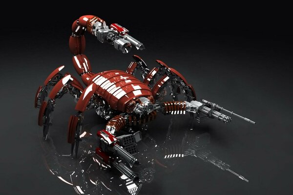 Roter Roboter Skorpion