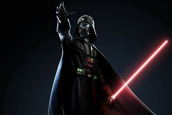 Darth Vader con la spada laser di Star Warrior