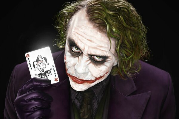 Heath Ledger en la imagen de Joker Art