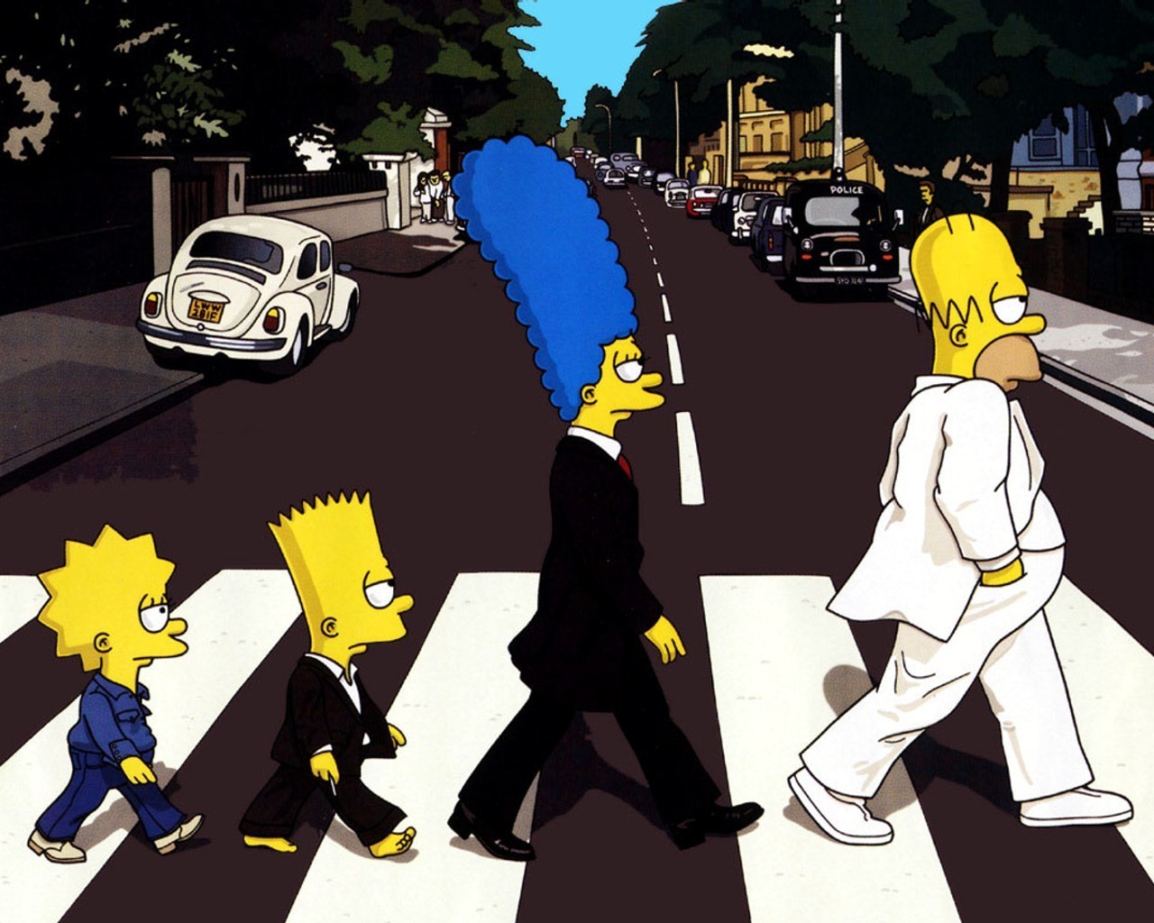 the simpsons transition the beatles abbey road