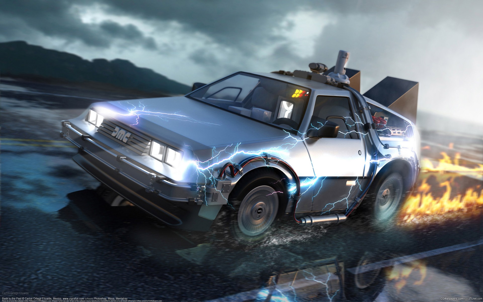 back to the future time machine delorean