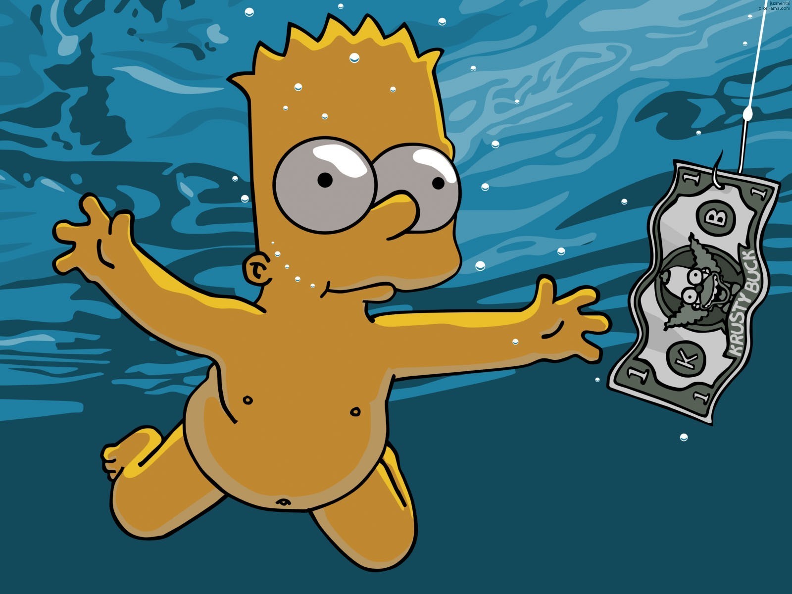 the simpsons bart cartoon nirvana nevermind