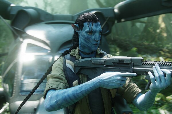 Bild aus dem Film Avatar mit Waffen