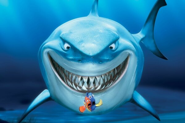 The big shark from the cartoon In search of Nemo .