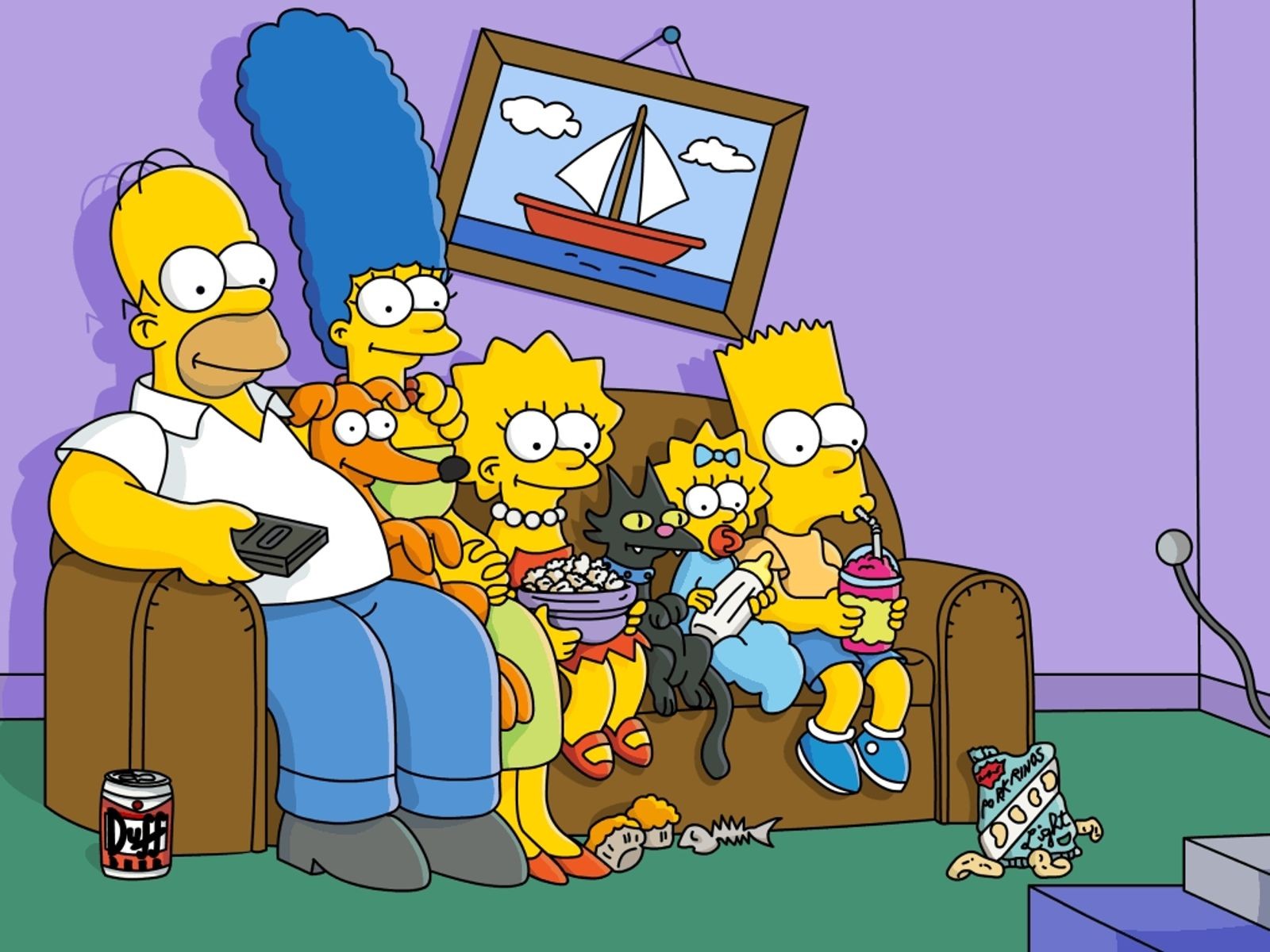 the simpsons family sofa