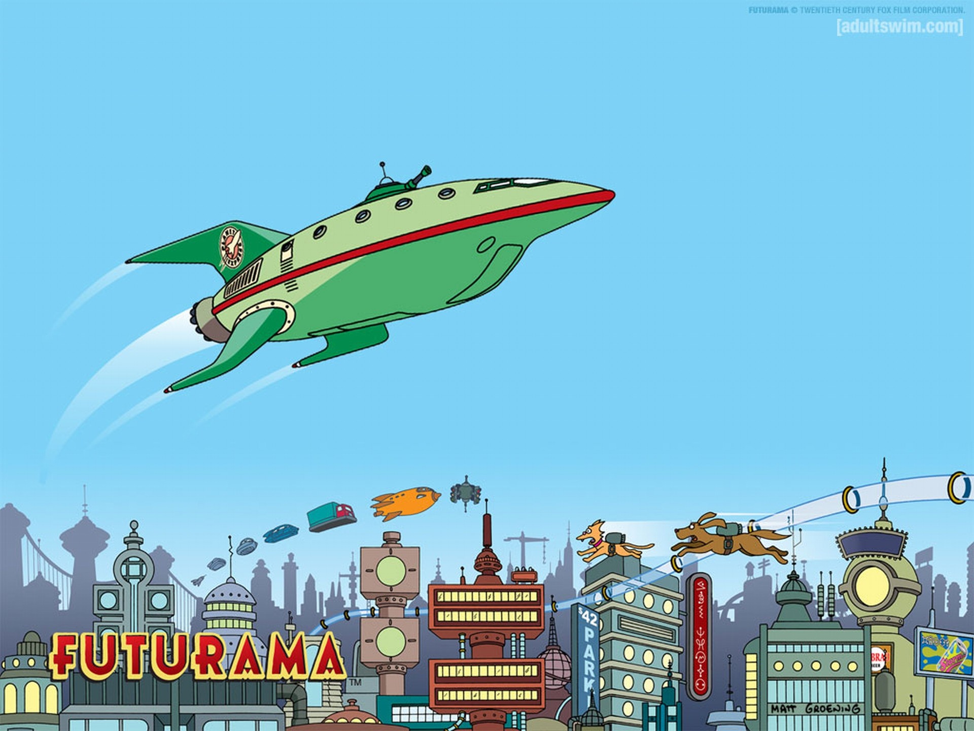 futurama statek psy