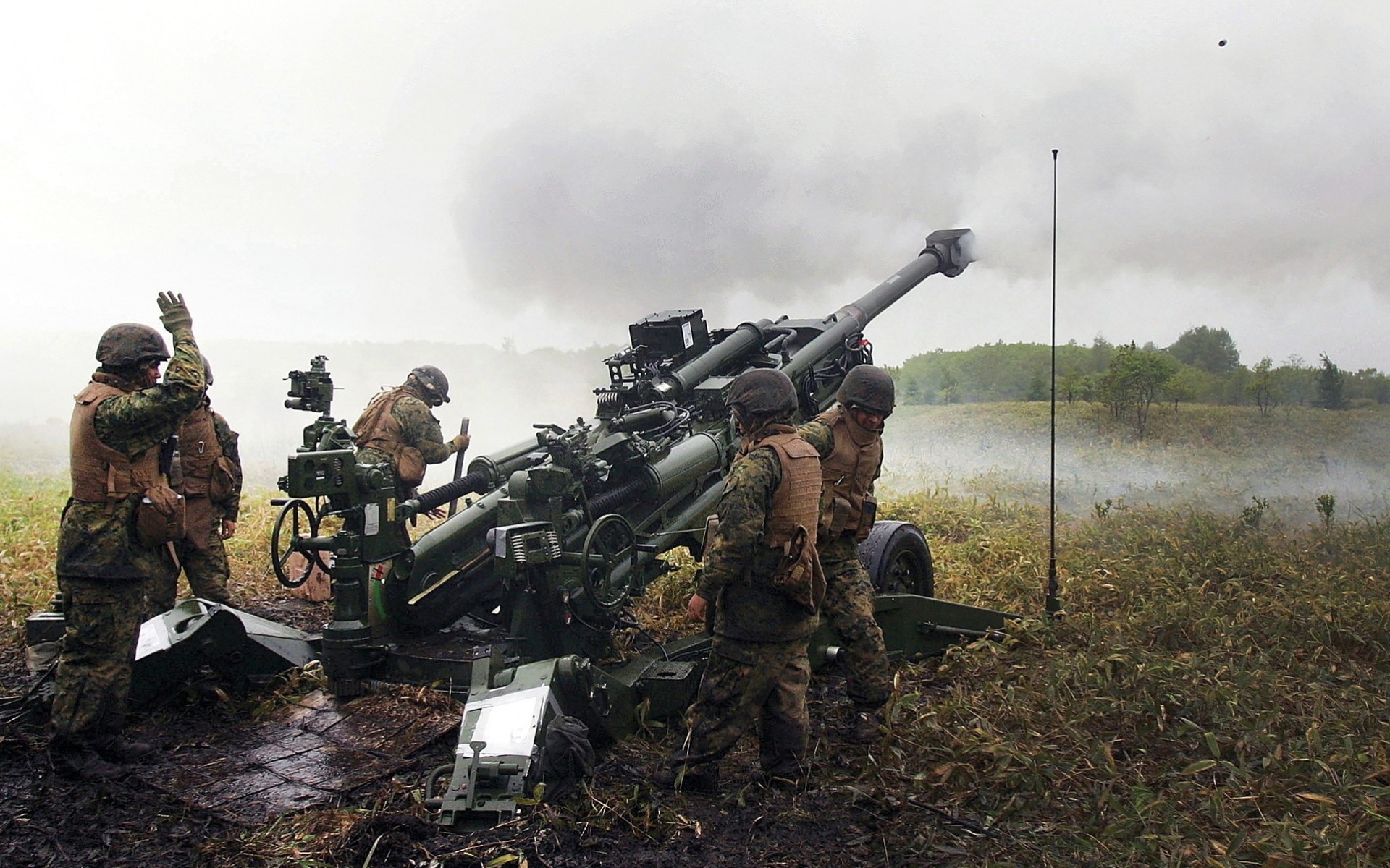 obús guerra armas soldados