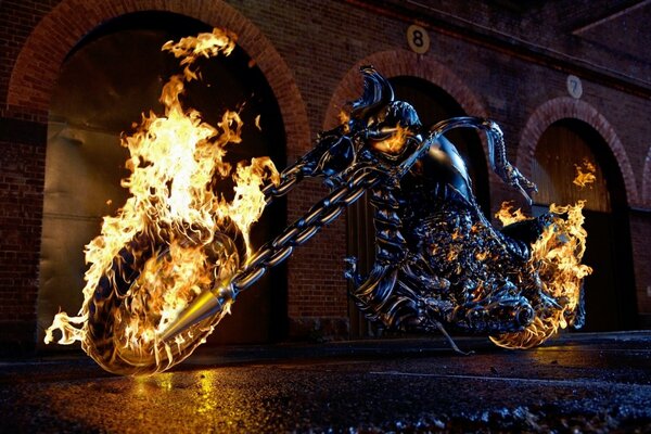 Ghost Rider in bici