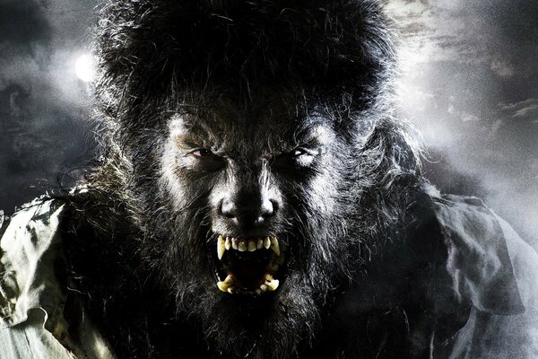 Werewolf Man evil face