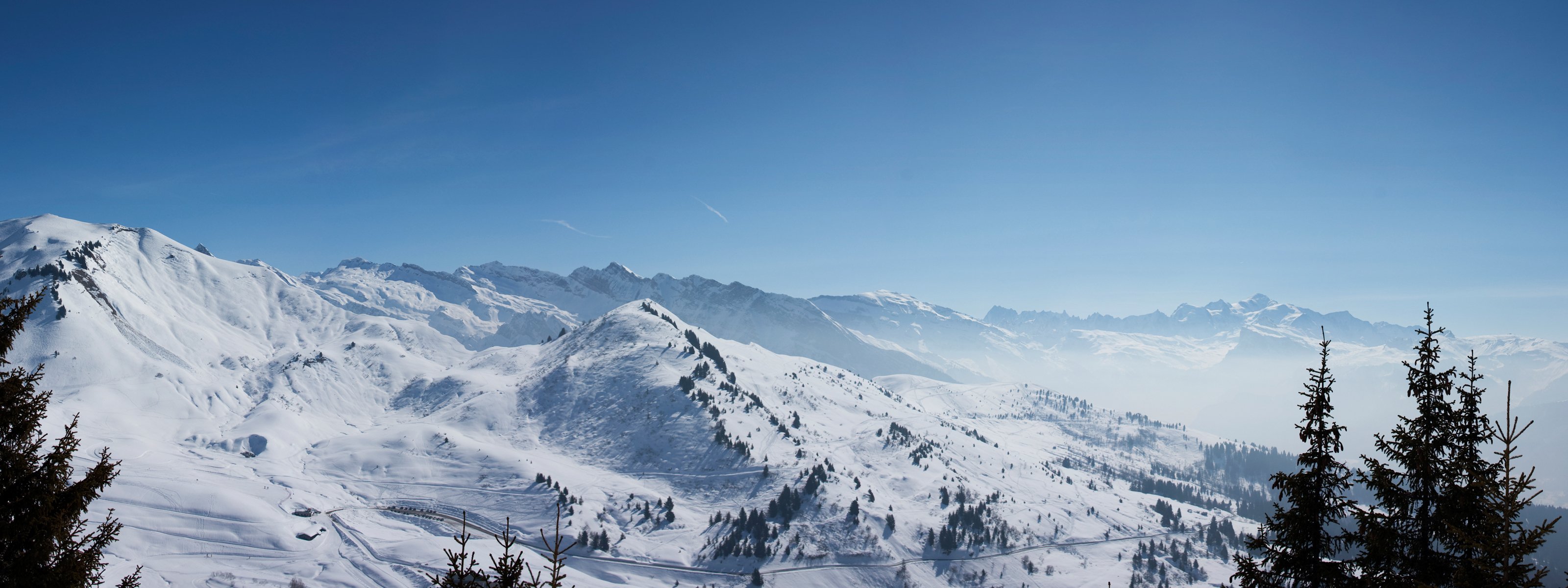 montblanc montagne forêt neige