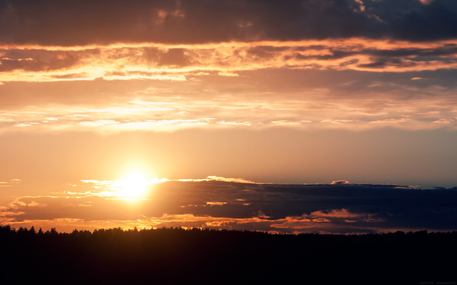 perfecto puesta de sol cielo