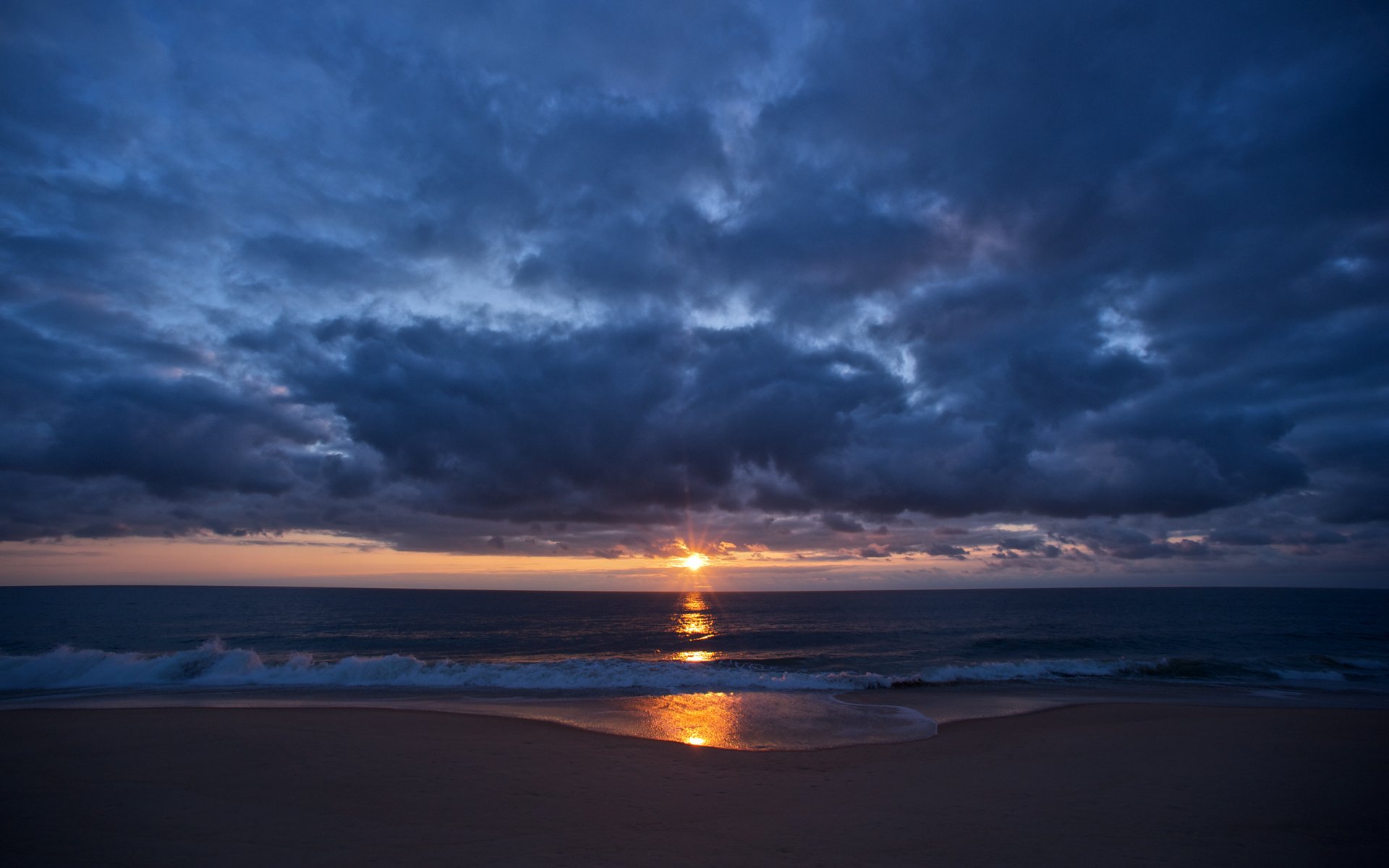 küste strand meer sonnenuntergang romantik wolken himmel