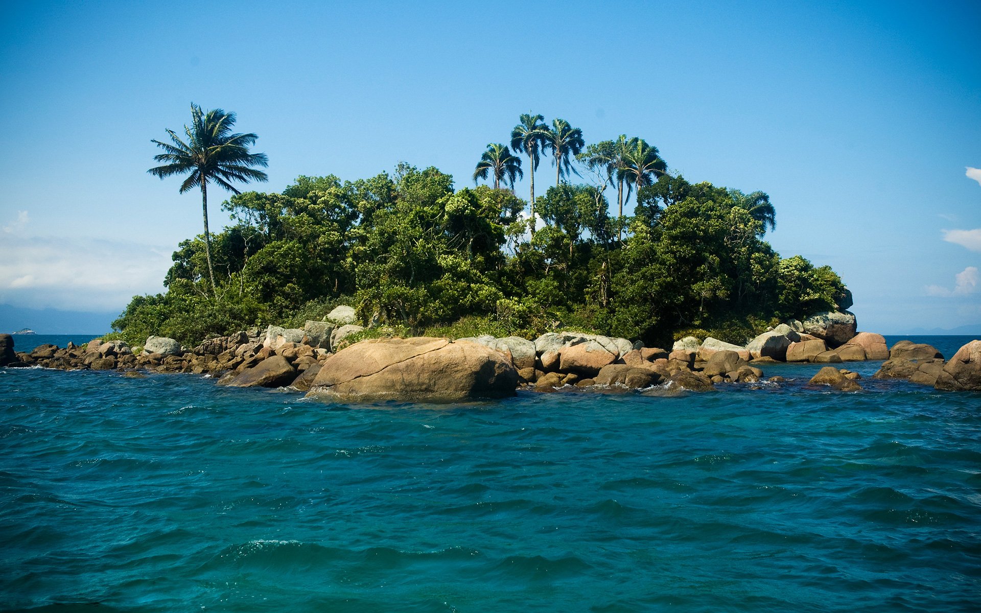 paesaggi isole palme sud mare acqua oceano onde