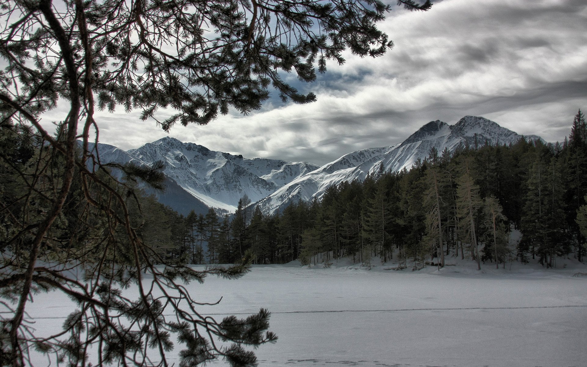 paysage nature montagnes neige hiver