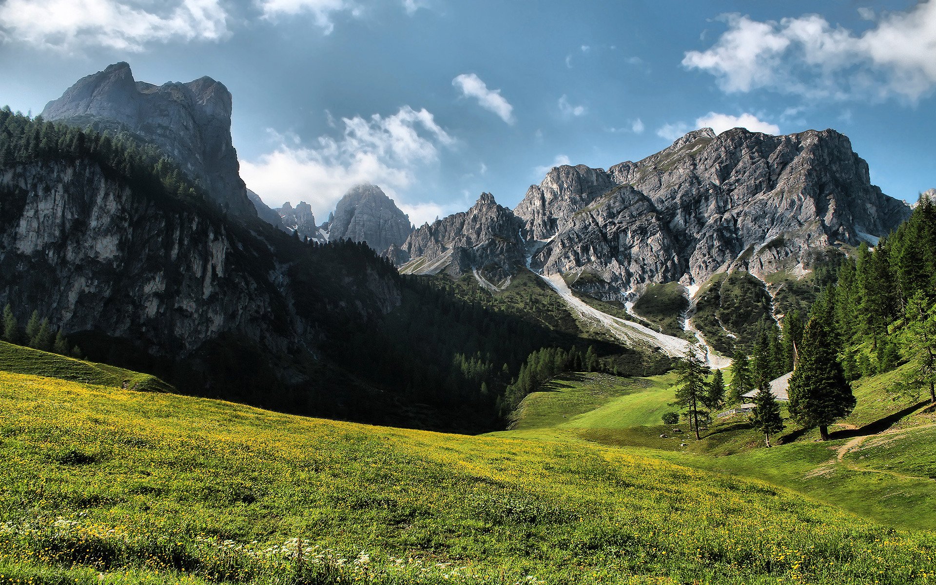 nature paysages montagnes beauté arbres ciel herbe collines