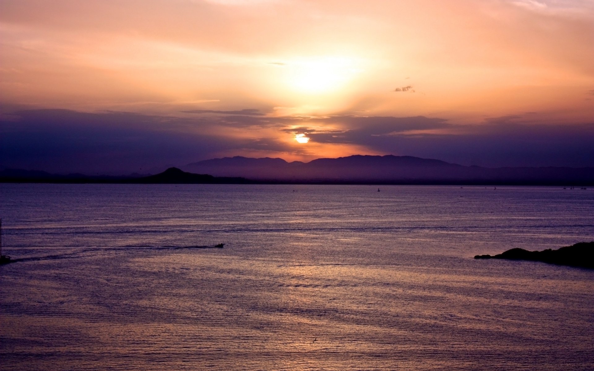 le coucher du soleil mer océan eau paysage