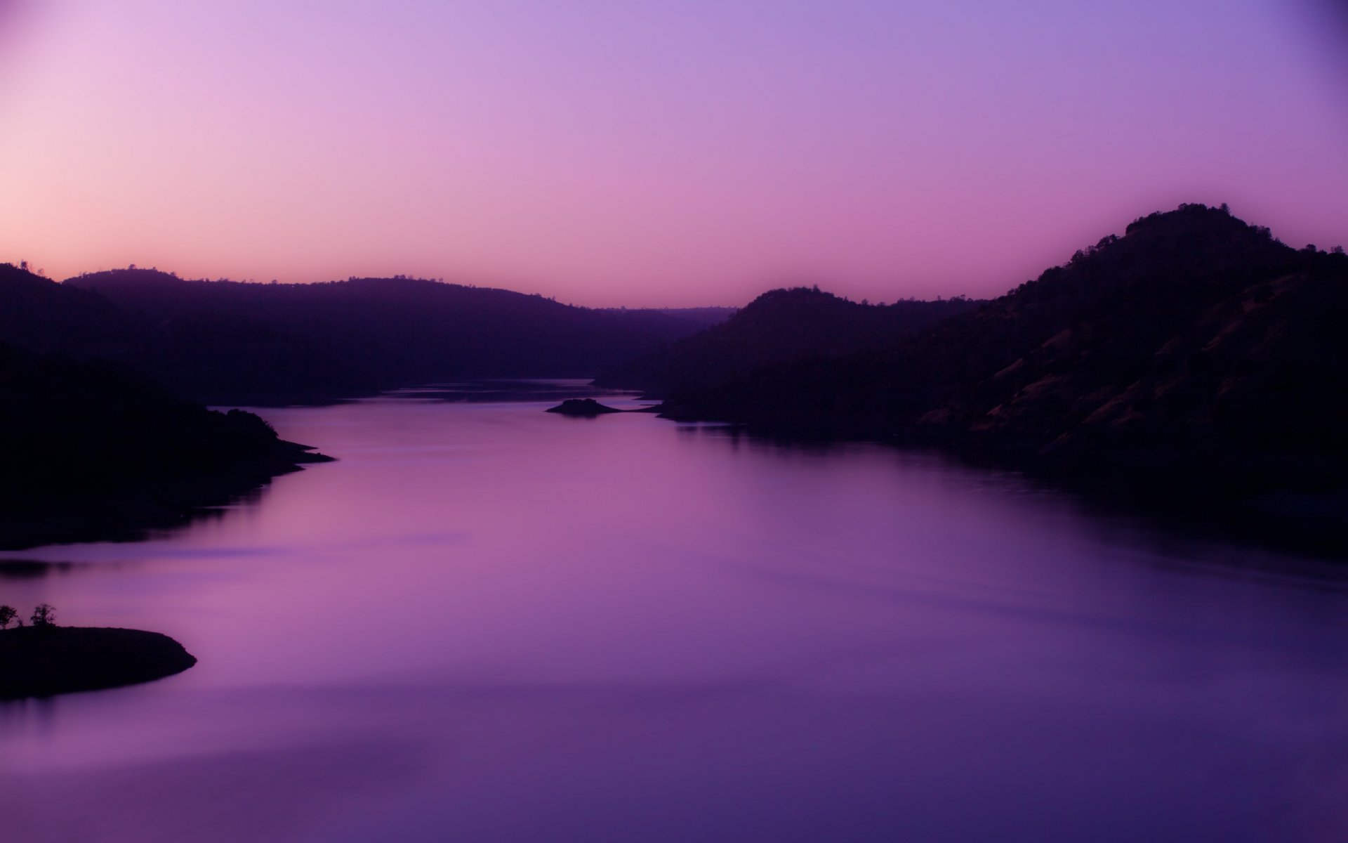 paesaggio sera acqua fiume