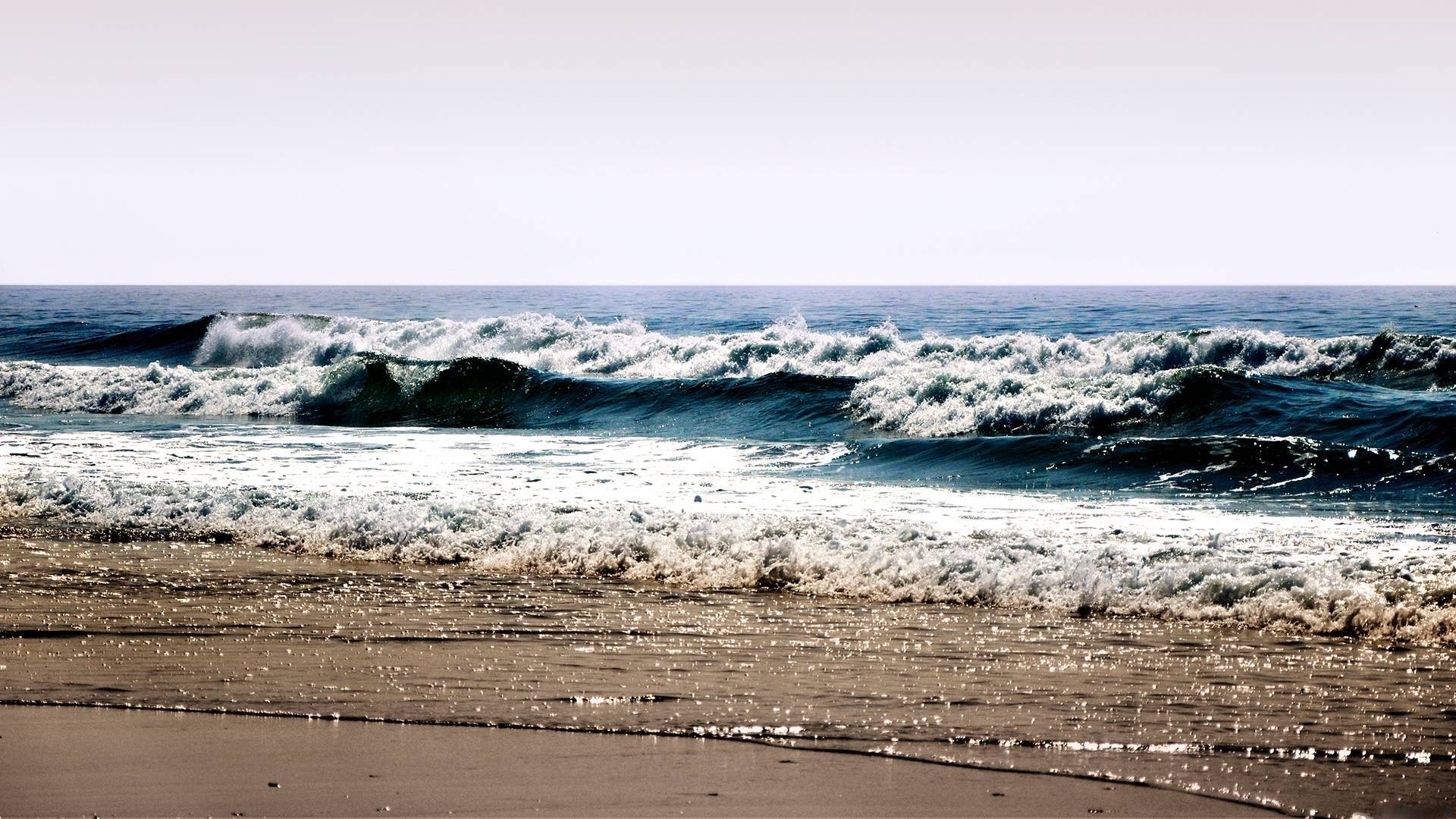 landscape sea waves water beaches ocean beach shore summer sky spray foam