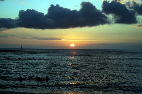 Paysage extraordinaire sur la mer